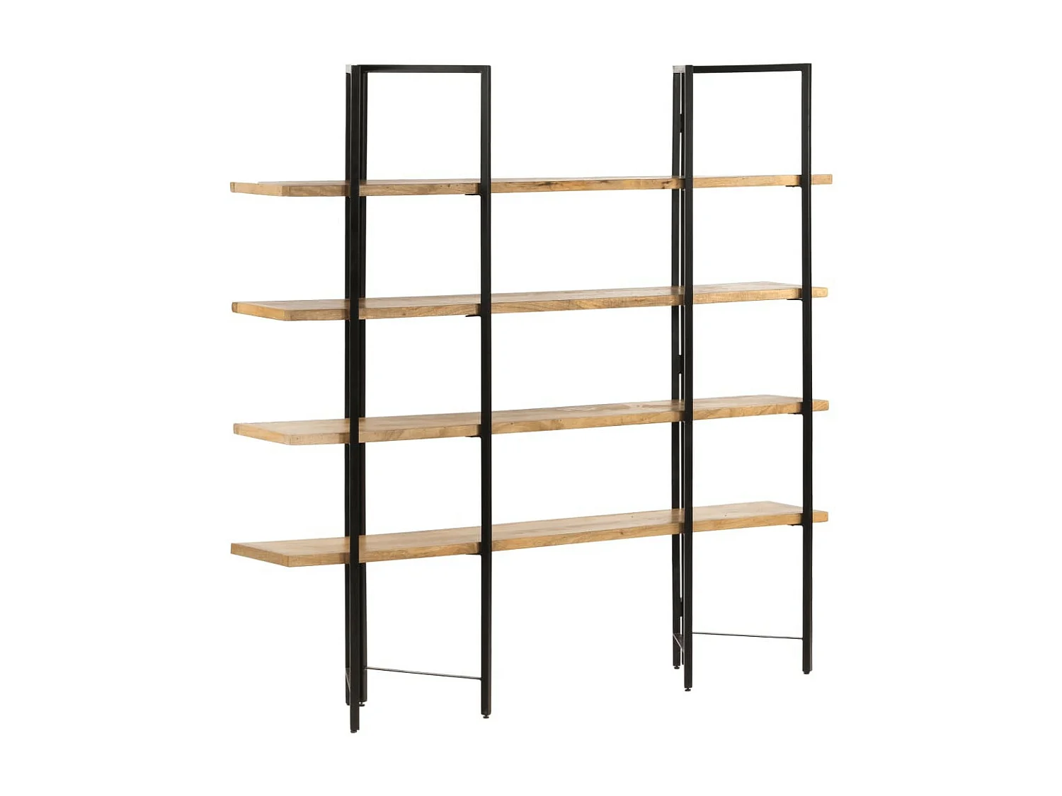 Bibliothèque à 4 niveaux 160x35x160 Bois de manguier massif