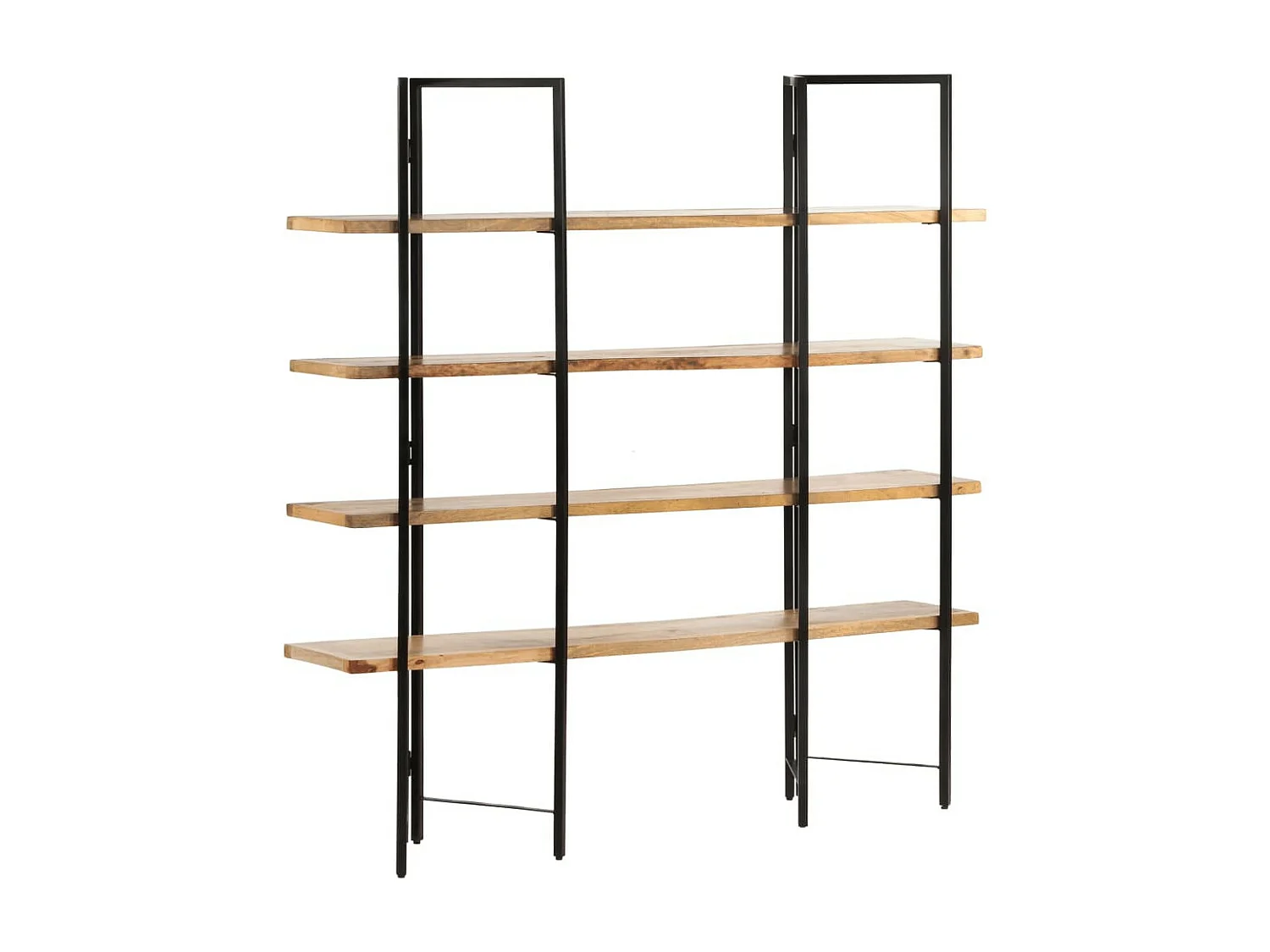 Bibliothèque à 4 niveaux 160x35x160 Bois de manguier massif