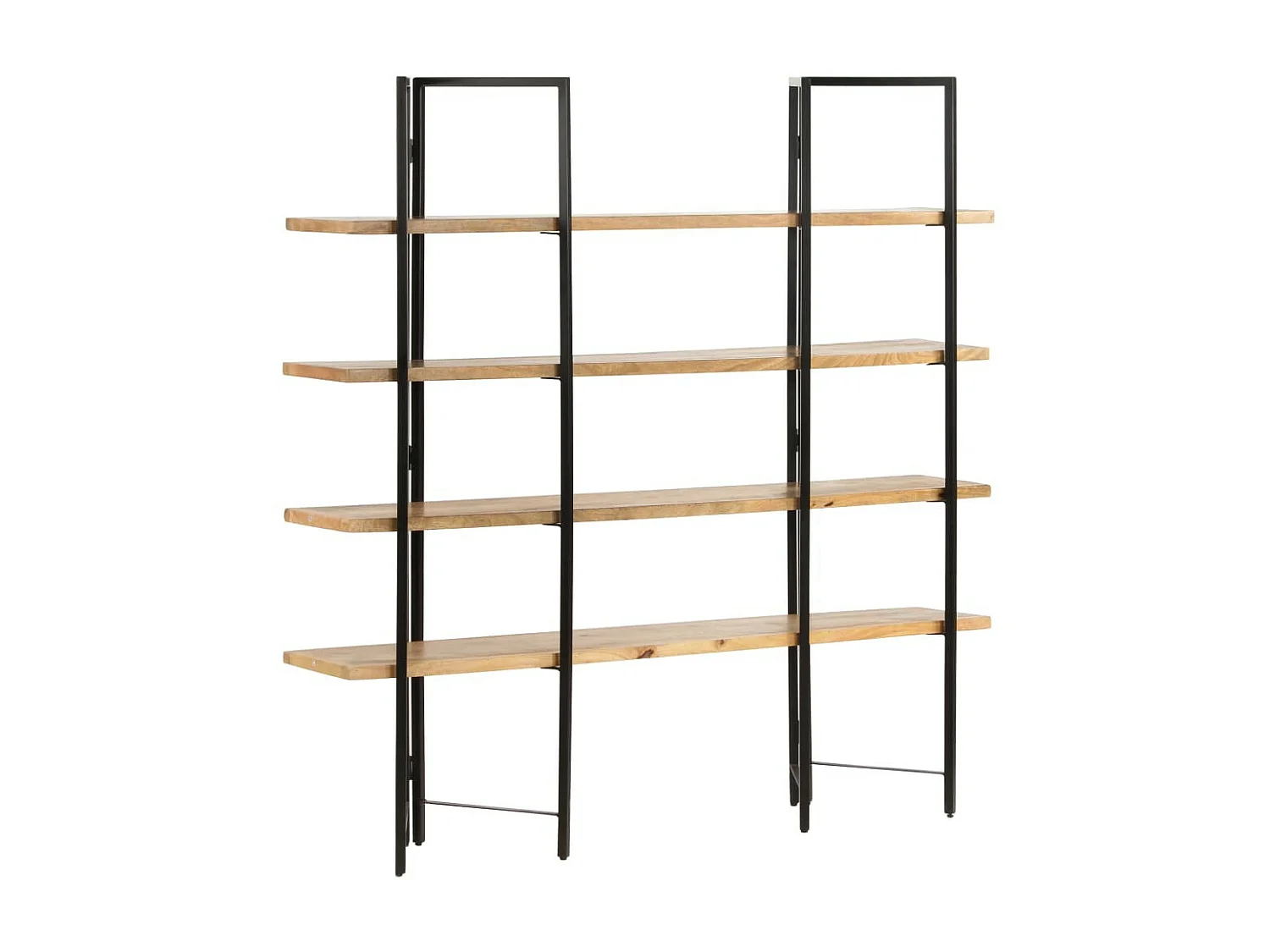 Bibliothèque à 4 niveaux 160x35x160 Bois de manguier massif