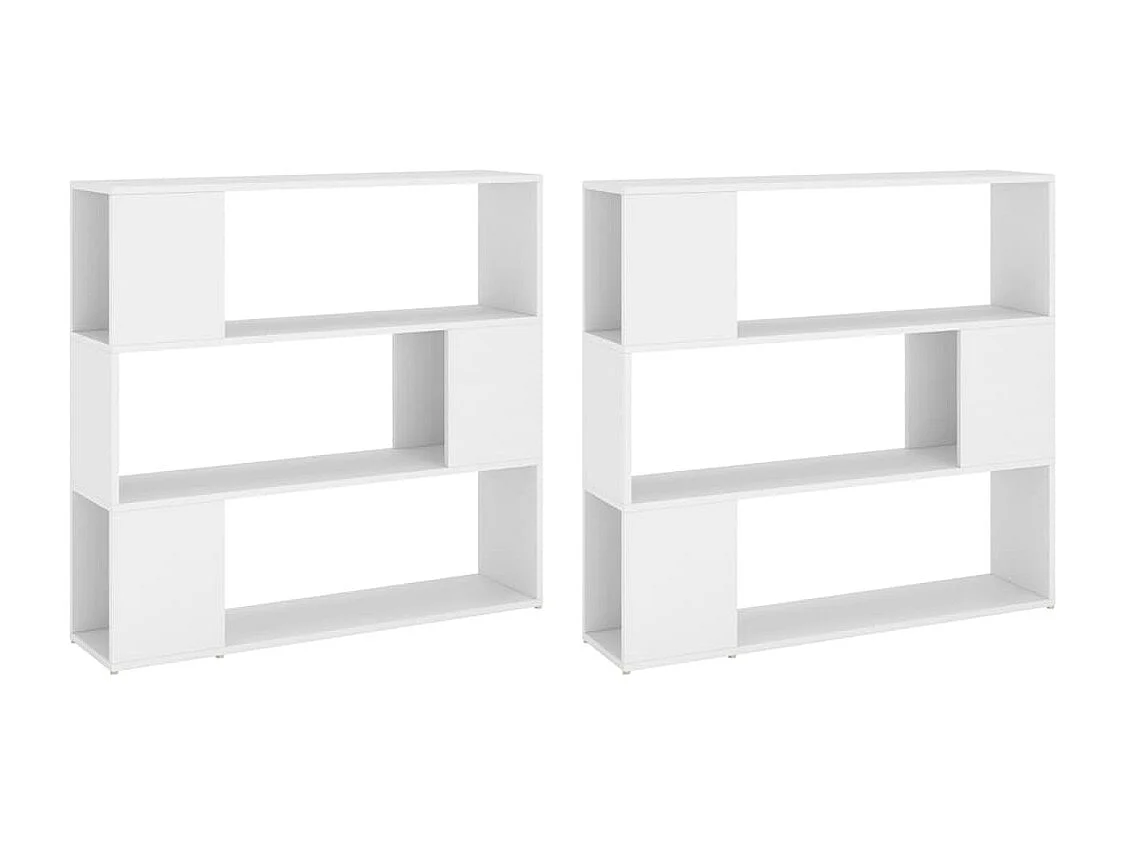 Bibliothèque-Séparateur de pièce Blanc 100x24x188