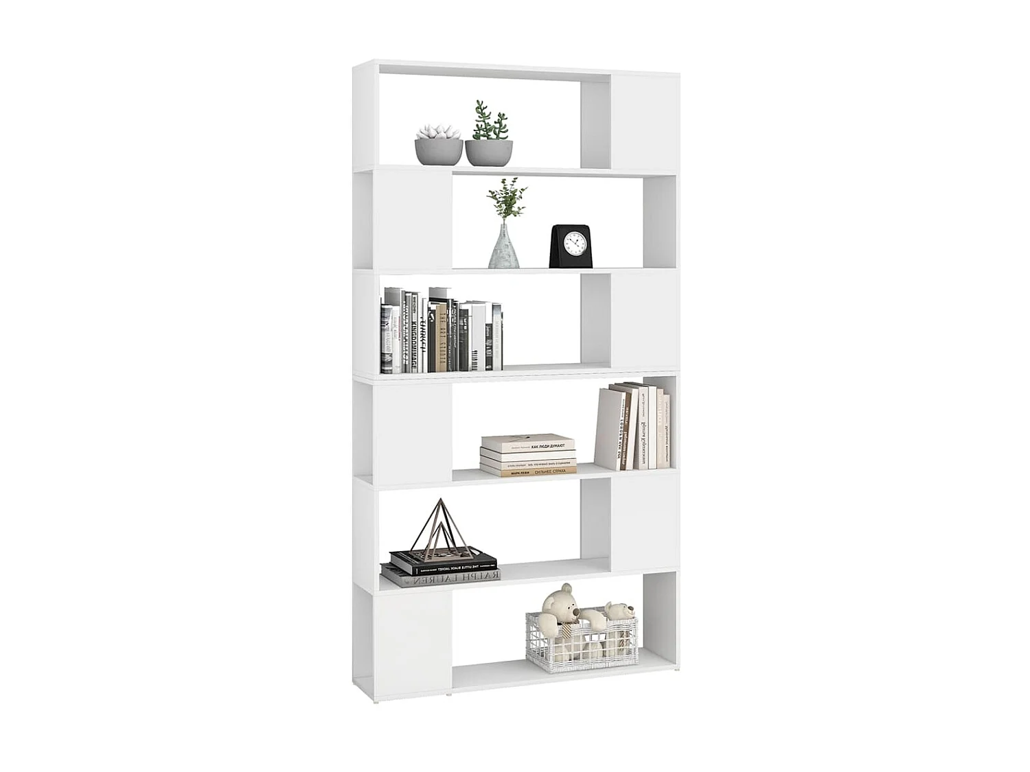 Bibliothèque-Séparateur de pièce Blanc 100x24x188