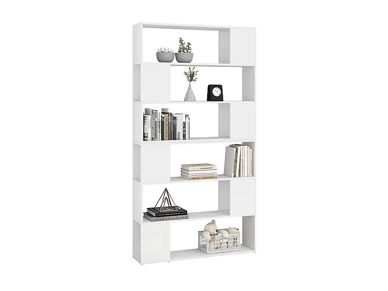 Bibliothèque-Séparateur de pièce Blanc 100x24x188