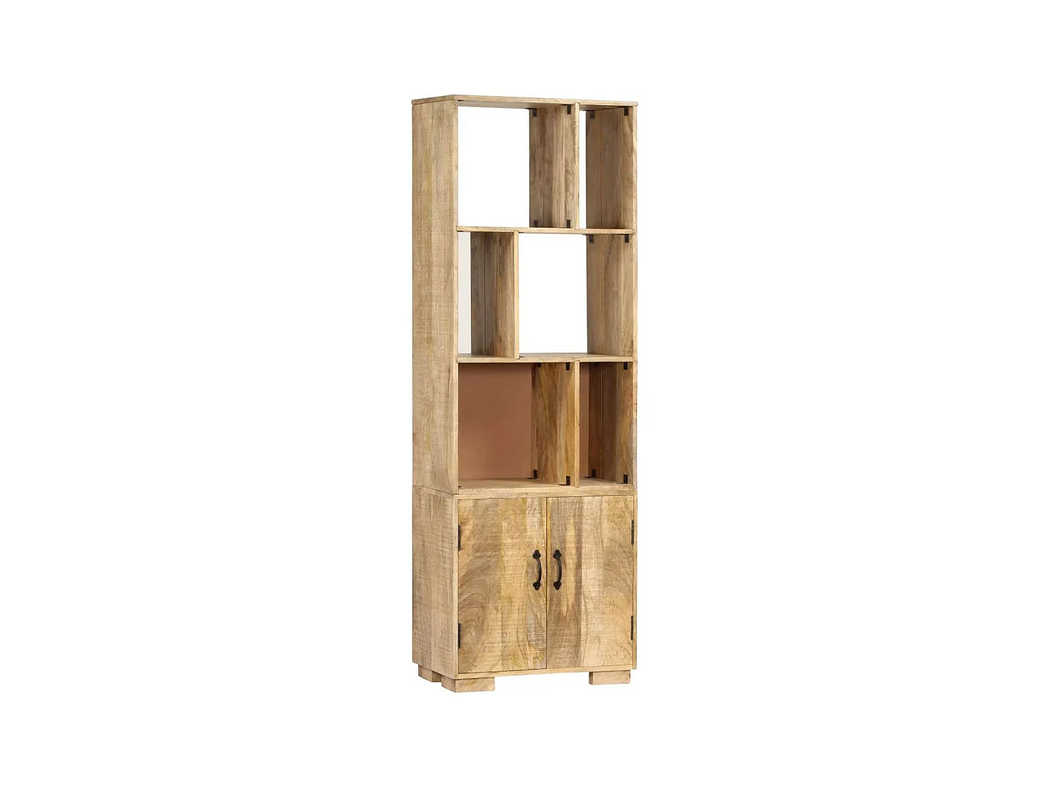 Bibliothèque 60x35x180 Bois de manguier solide