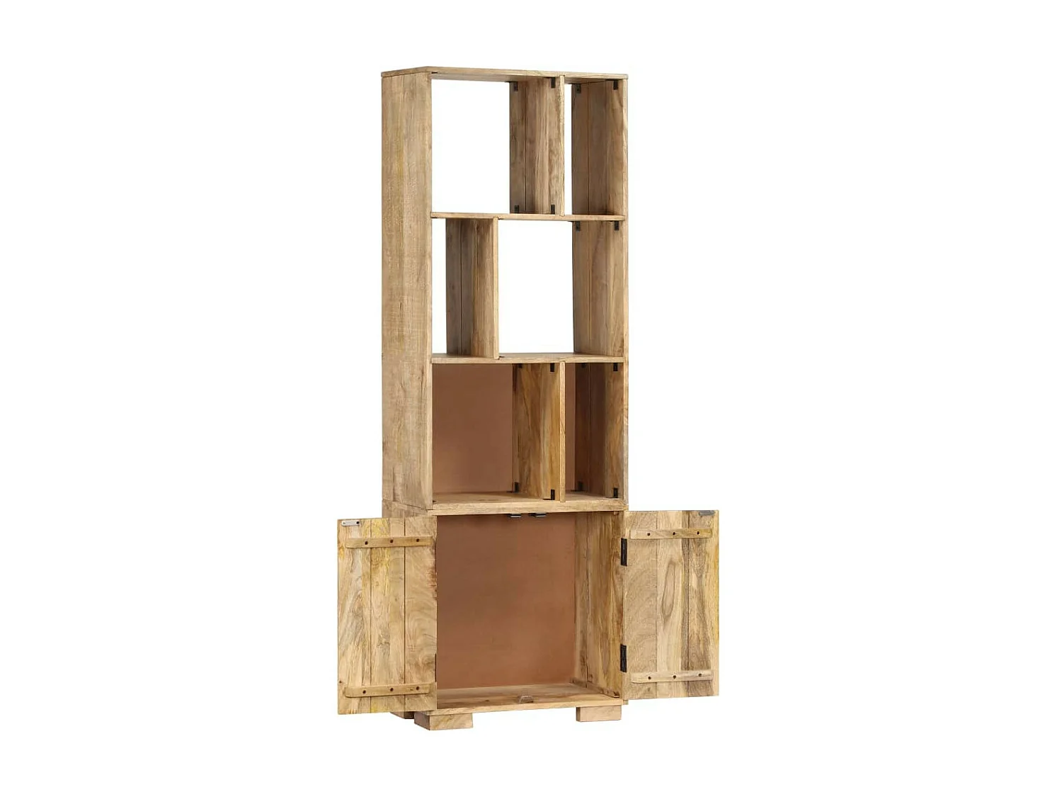 Bibliothèque 60x35x180 Bois de manguier solide