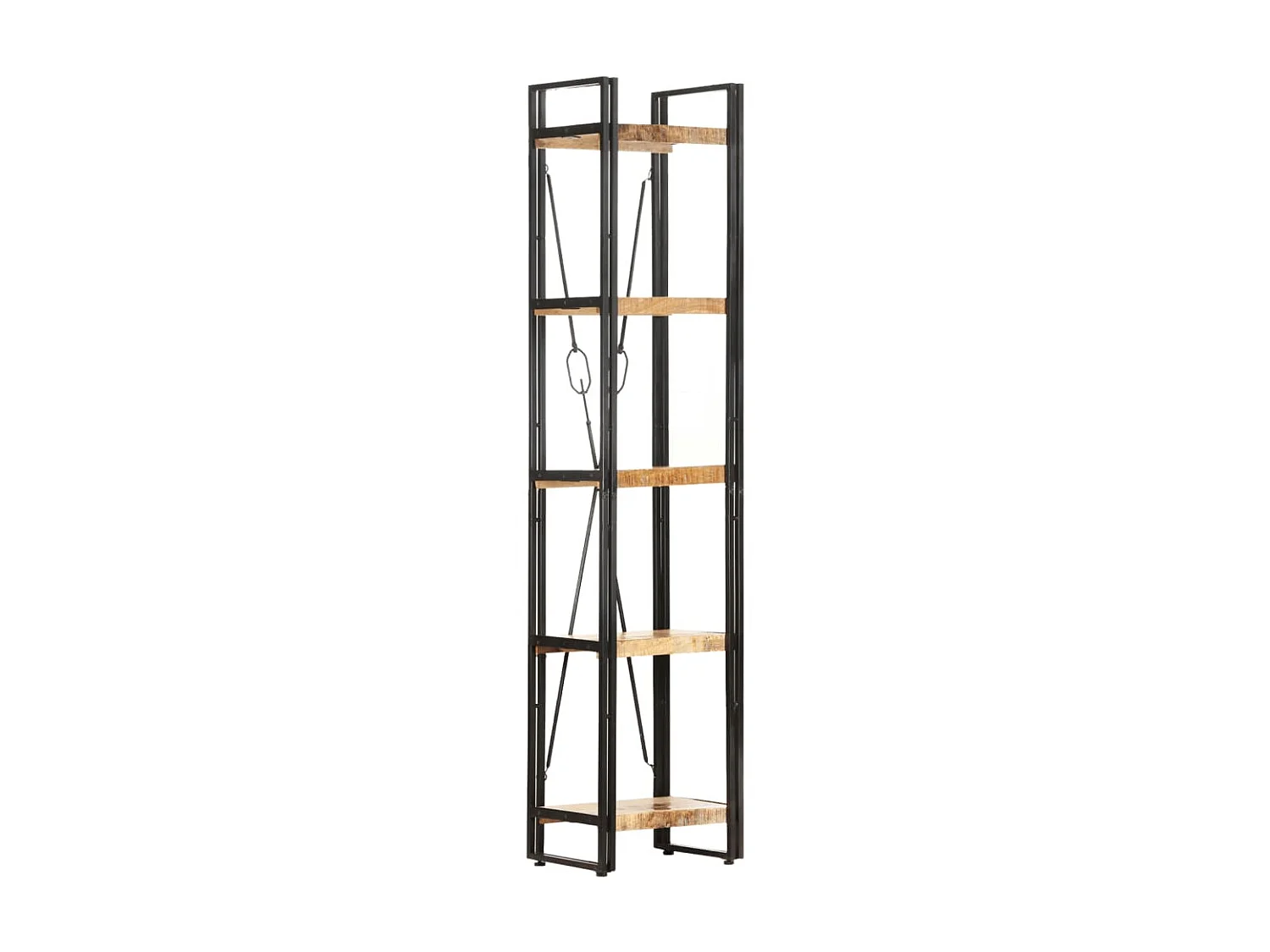 Bibliothèque à 5 niveaux 40x30x180 Bois de manguier massif