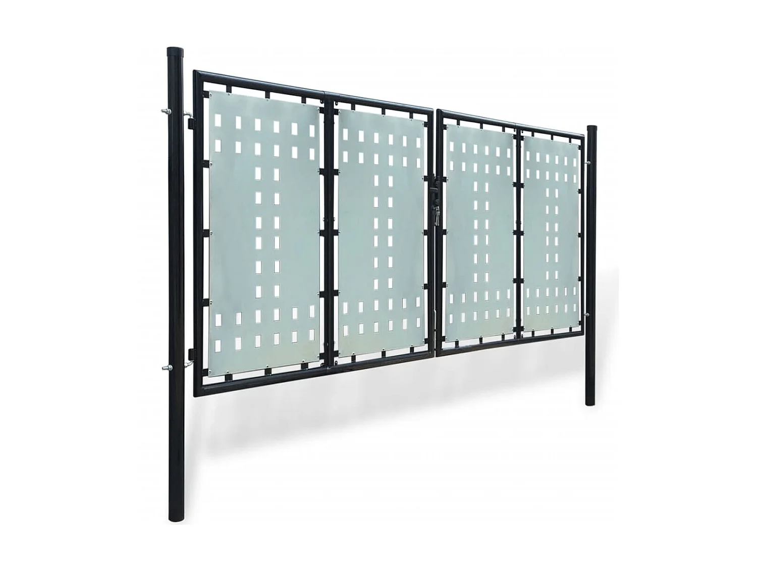 Portail simple de clôture Noir 300x175