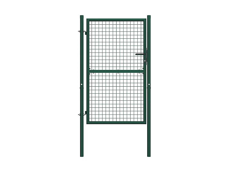 Portail de clôture Acier 100x200 Vert