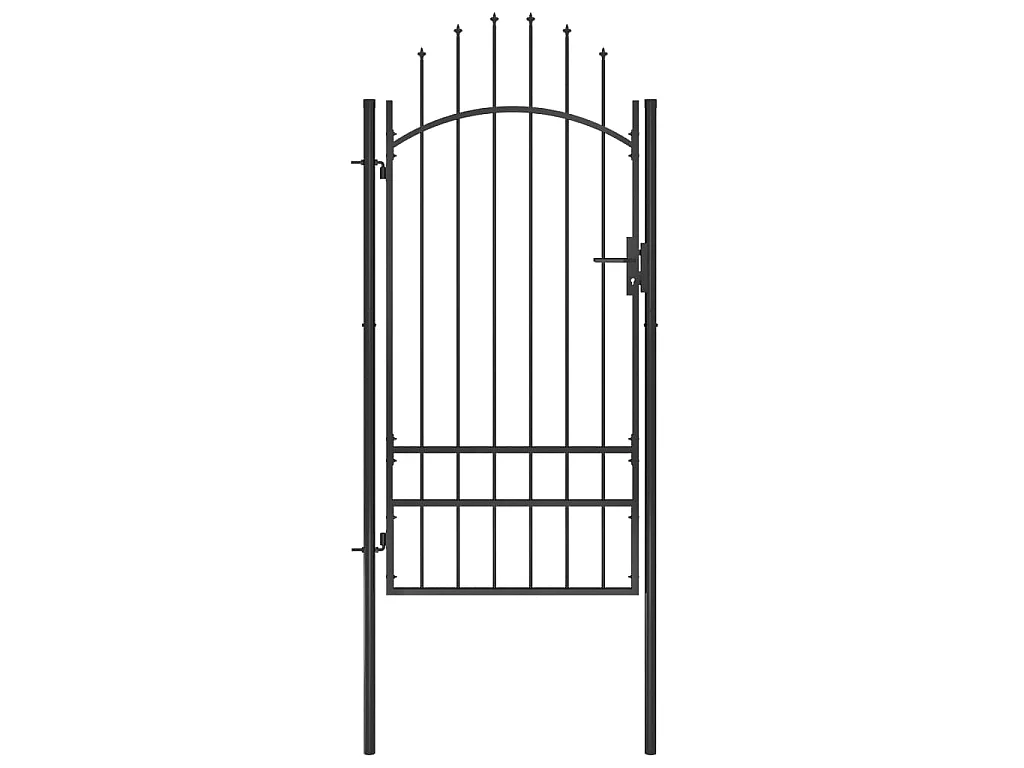 Portail de jardin Acier 1x2,5 m Noir