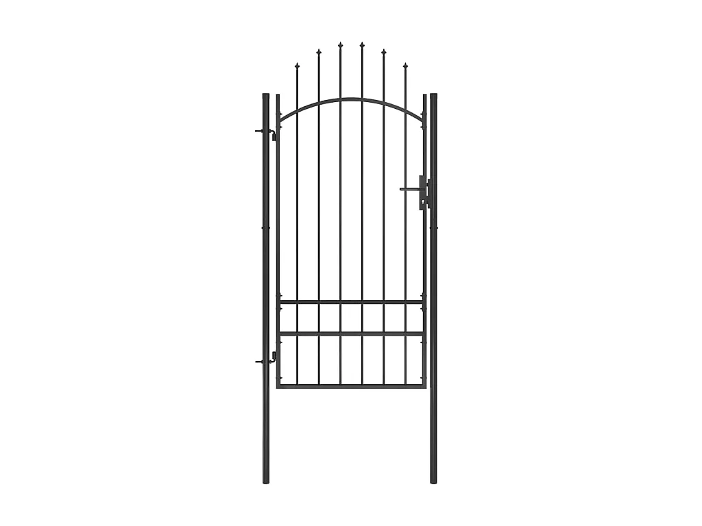 Portail de jardin Acier 1x2,5 m Noir