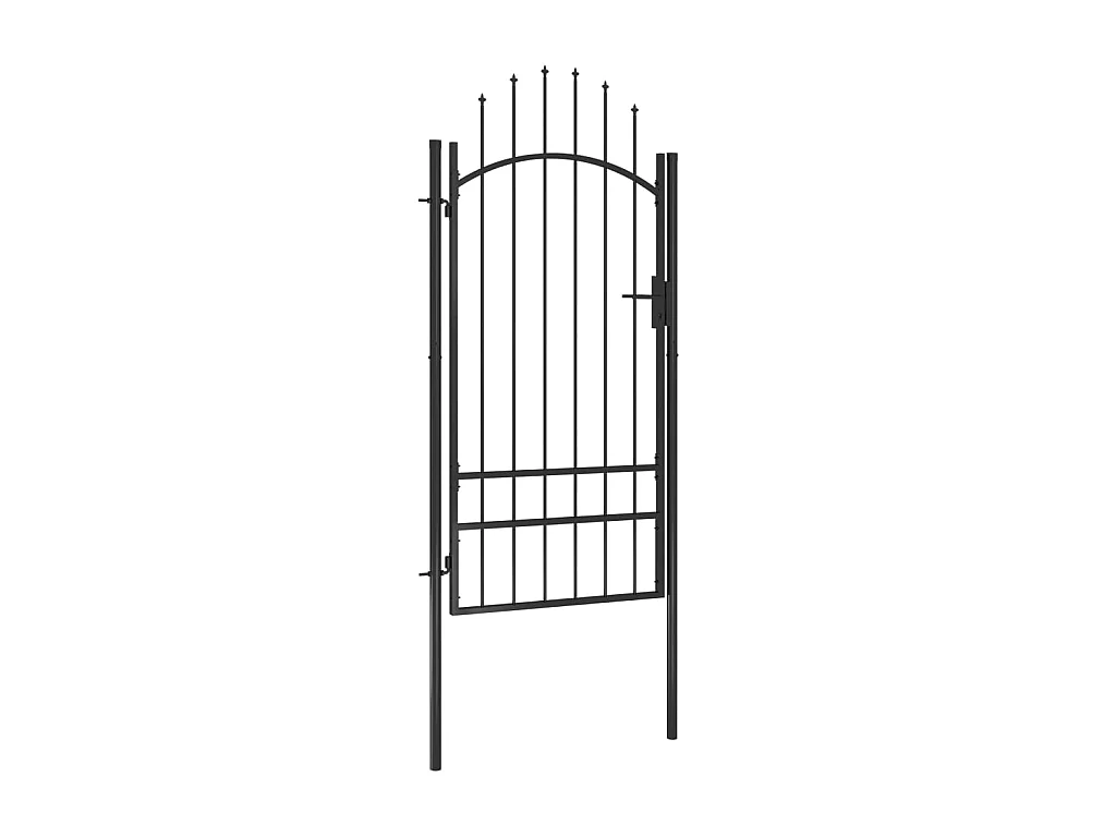 Portail de jardin Acier 1x2,5 m Noir