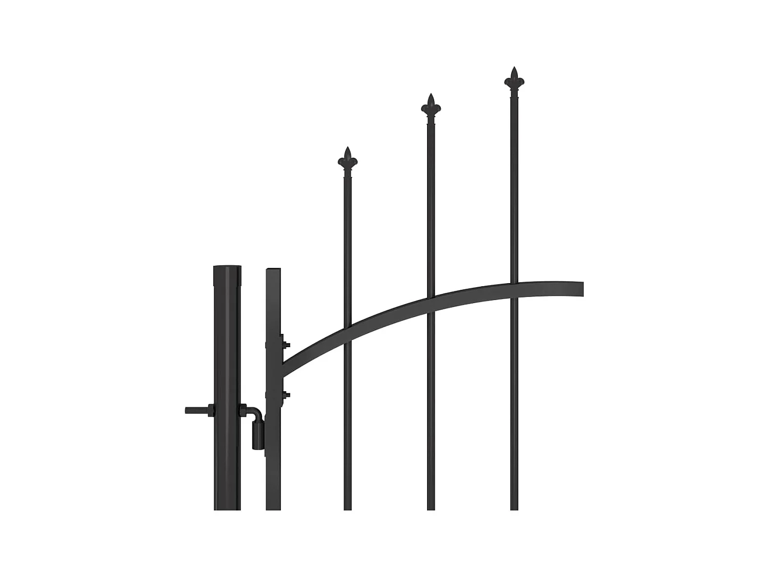 Portail de jardin Acier 1x2,5 m Noir