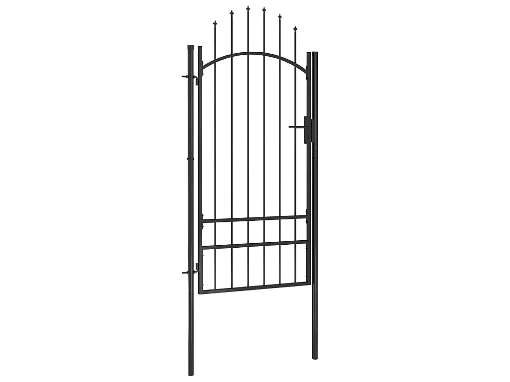 Portail de jardin Acier 1x2,5 m Noir
