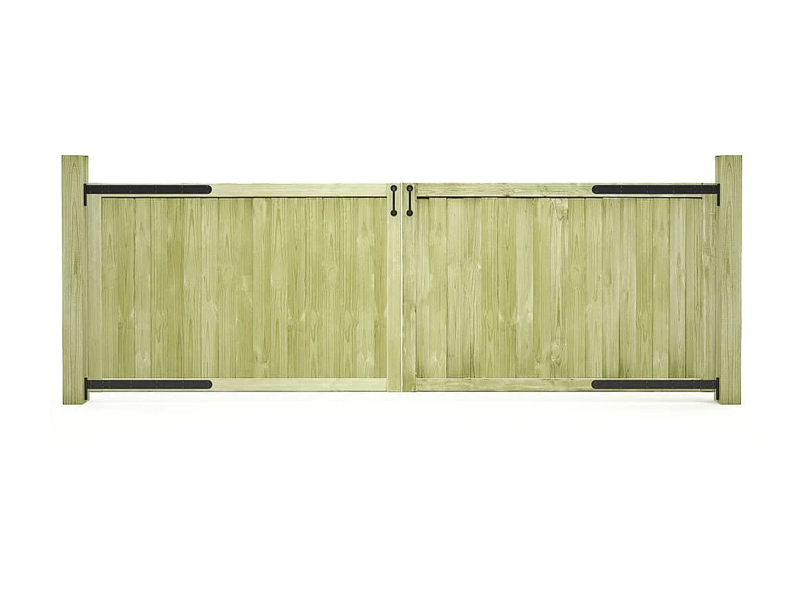 Portillons de jardin 2 pcs Bois de pin imprégné 300x100