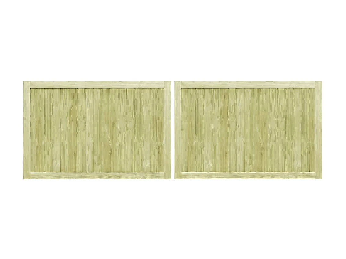Portillons de jardin 2 pcs Bois de pin imprégné 300x100