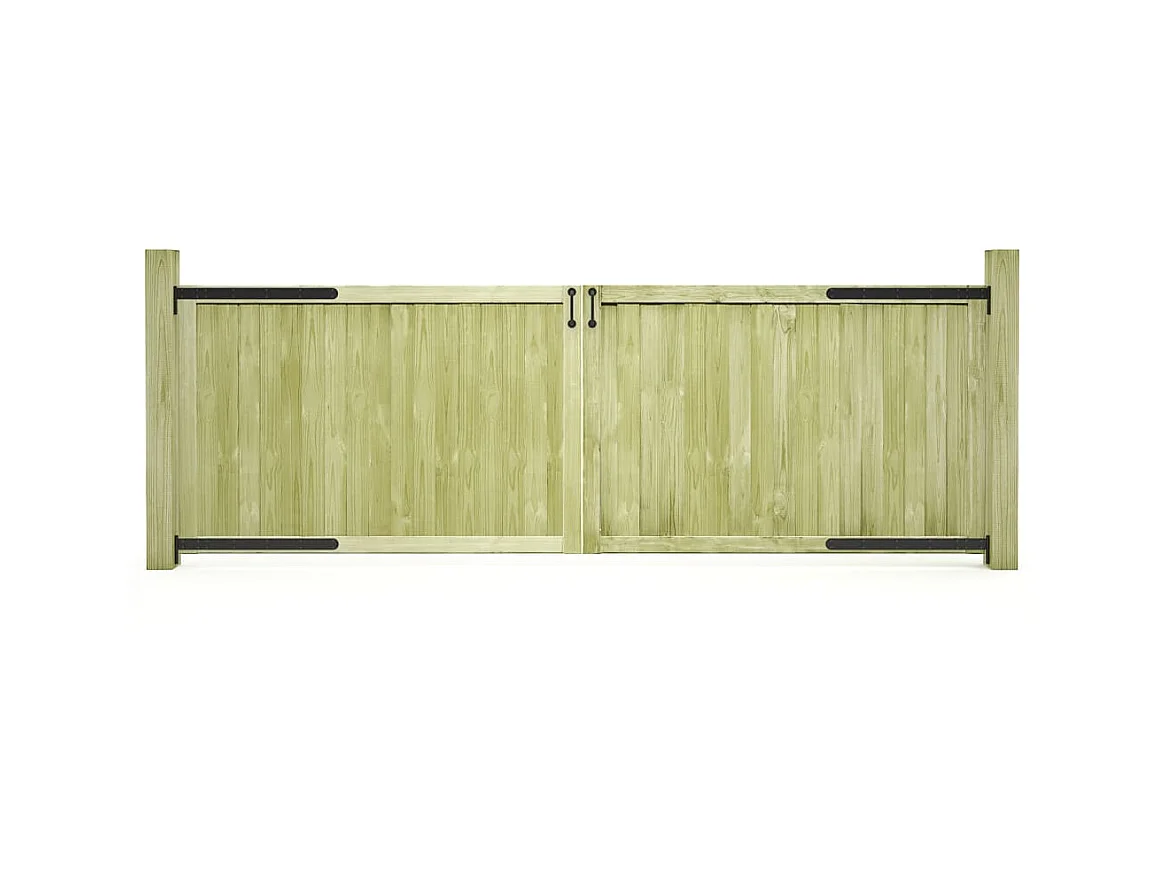 Portillons de jardin 2 pcs Bois de pin imprégné 300x100