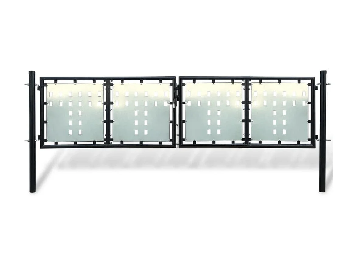 Portail simple de clôture Noir 300x150