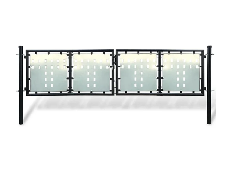 Portail simple de clôture Noir 300x150