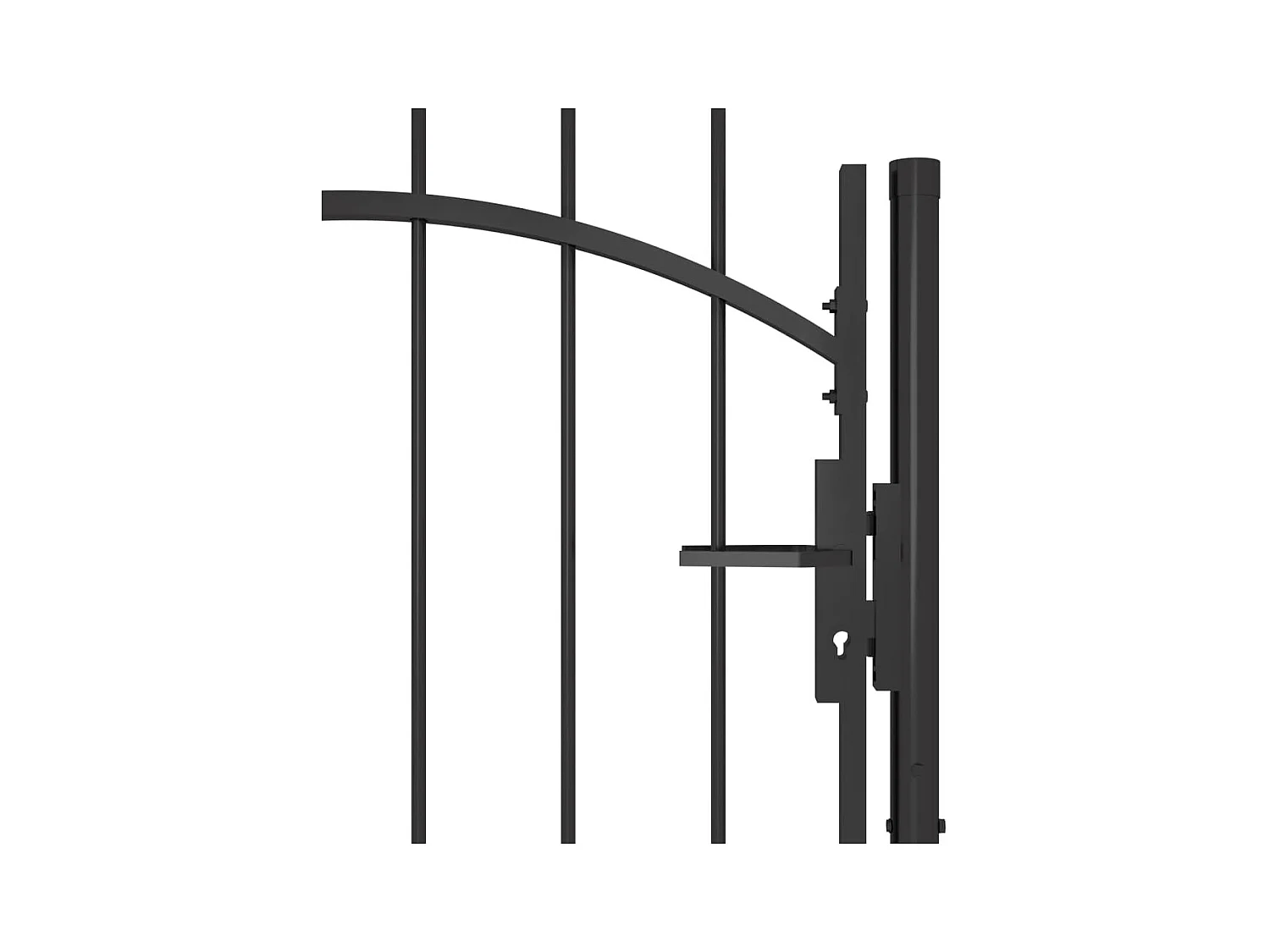 Portail de jardin Acier 1x2,2 m Noir