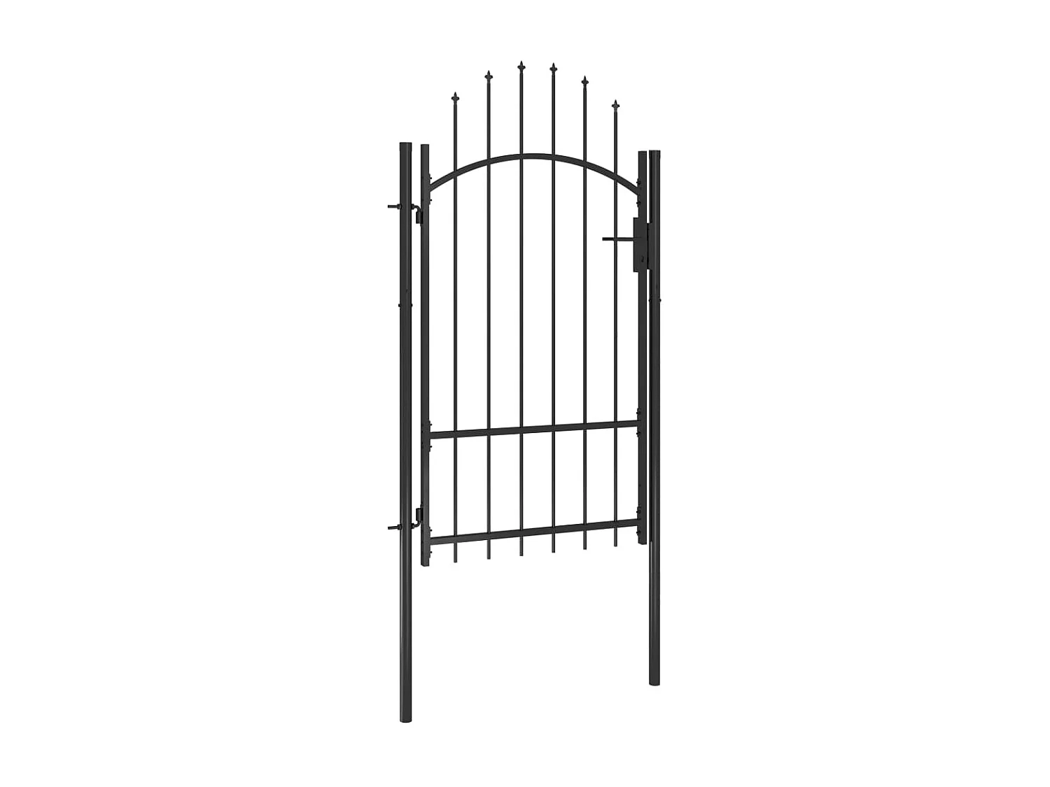 Puerta de jardín de acero negro 1x2,2 m
