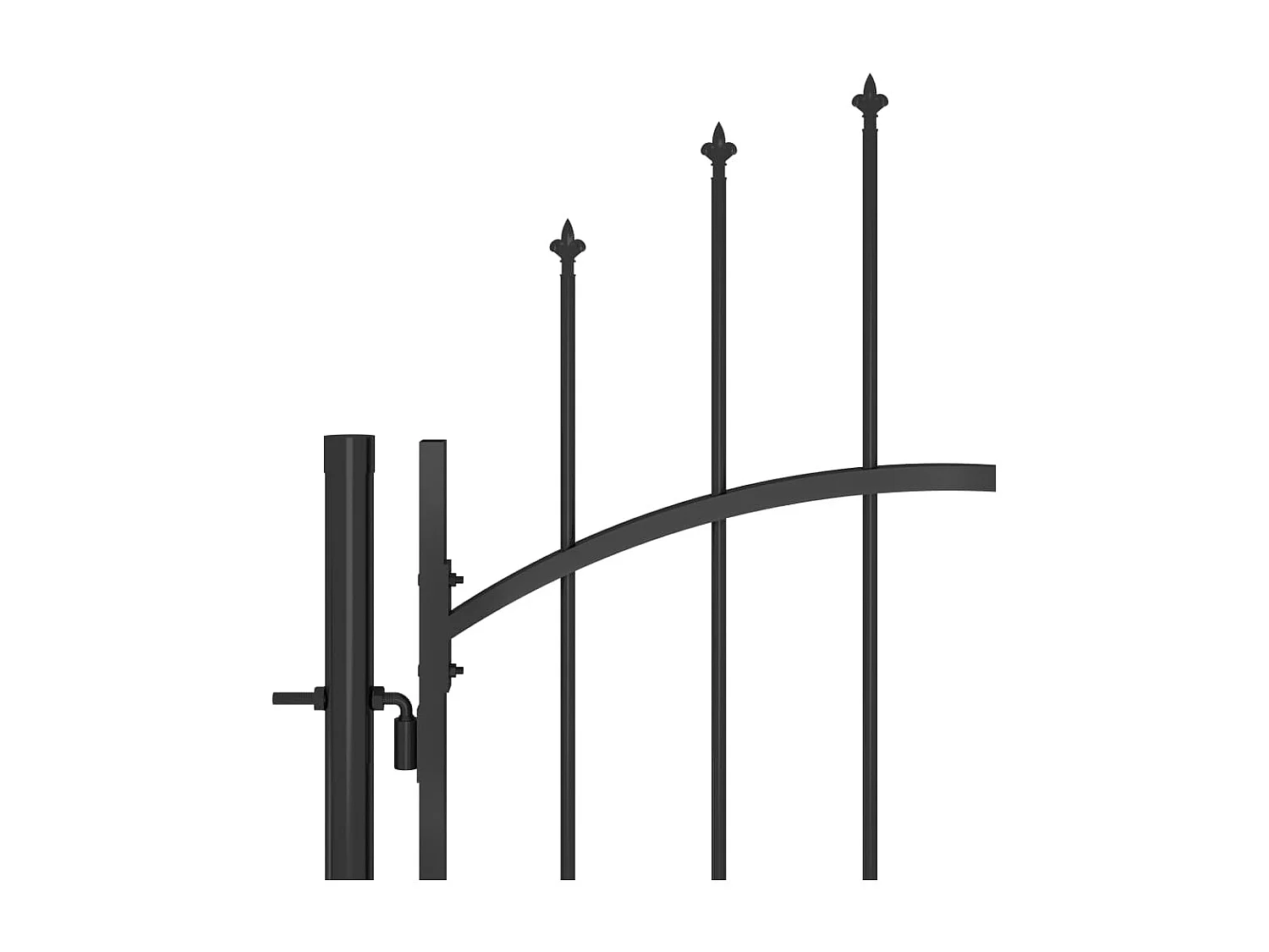 Puerta de jardín de acero negro 1x2,2 m