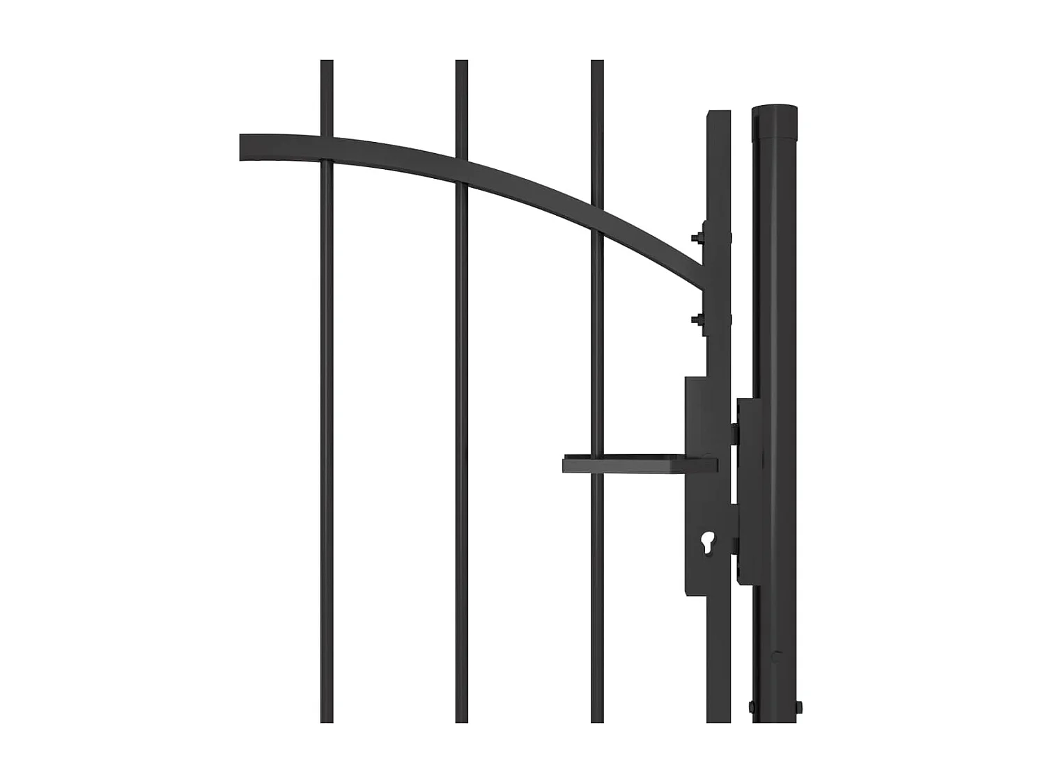 Puerta de jardín de acero negro 1x2,2 m