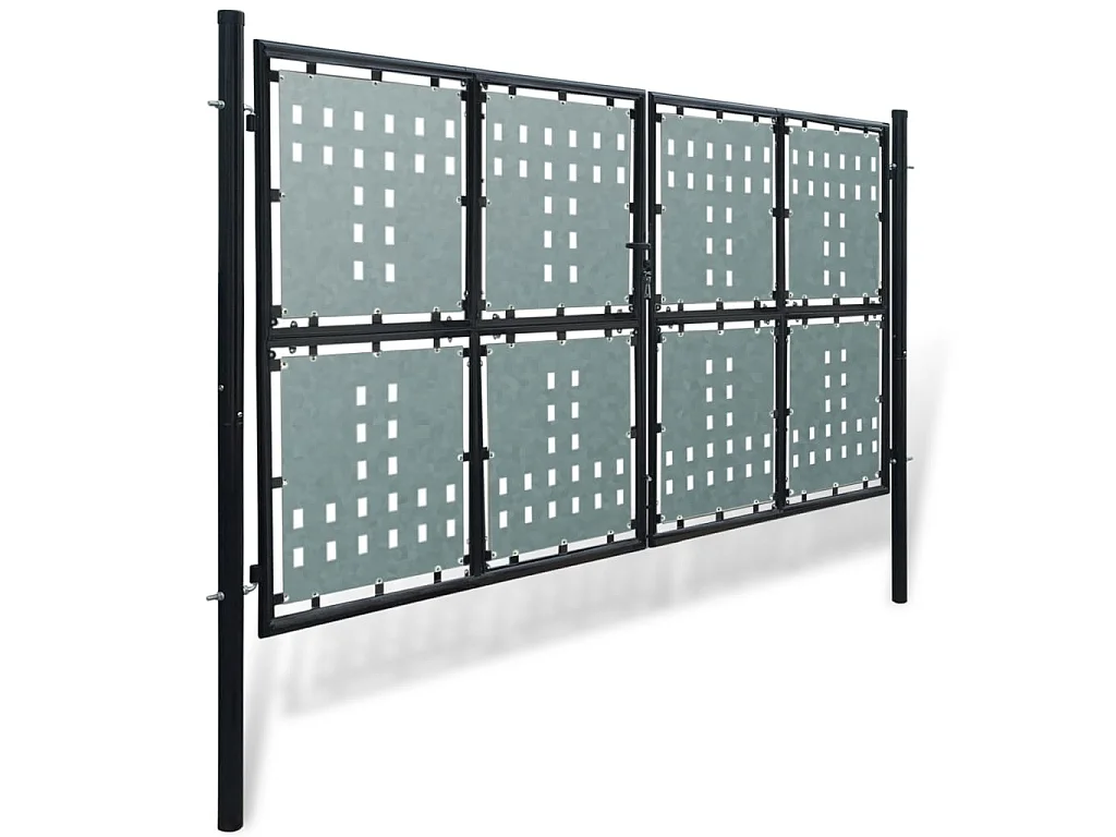 Portail simple de clôture Noir 300x200