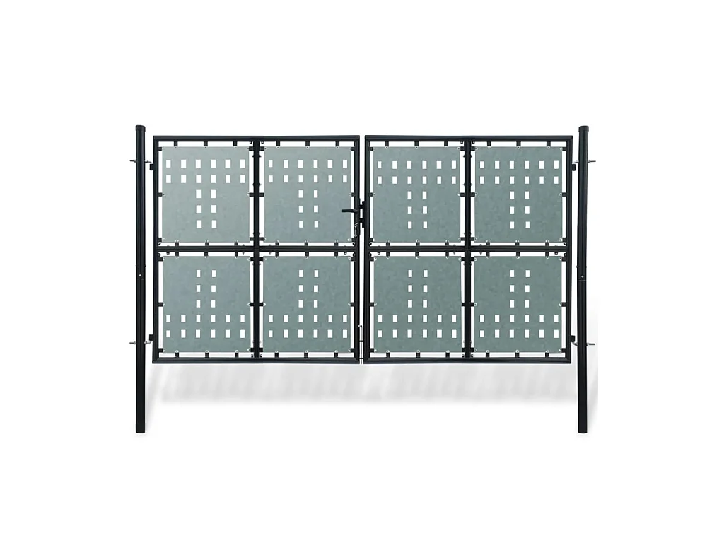 Poort enkel 300x200 cm zwart