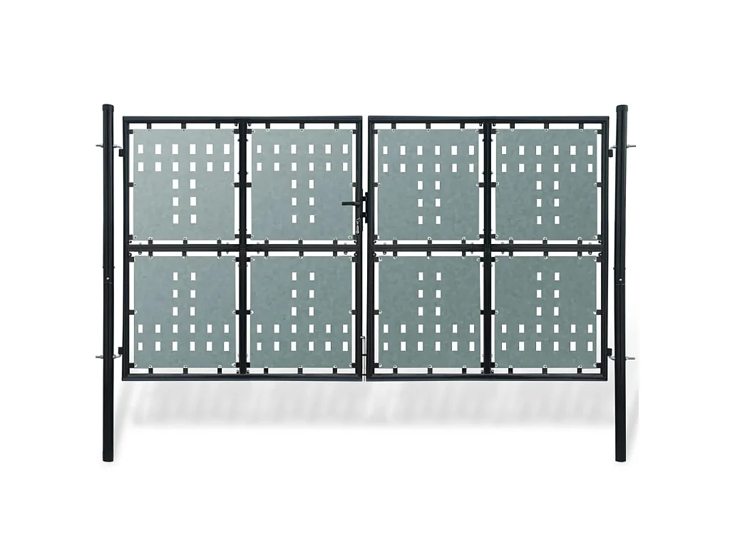 Poort enkel 300x200 cm zwart
