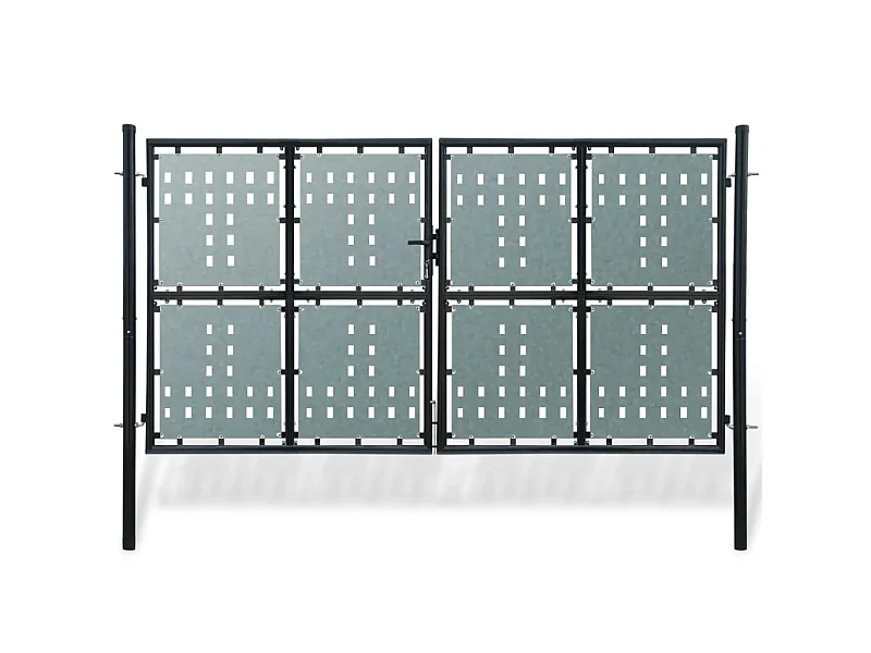 Portail simple de clôture Noir 300x200