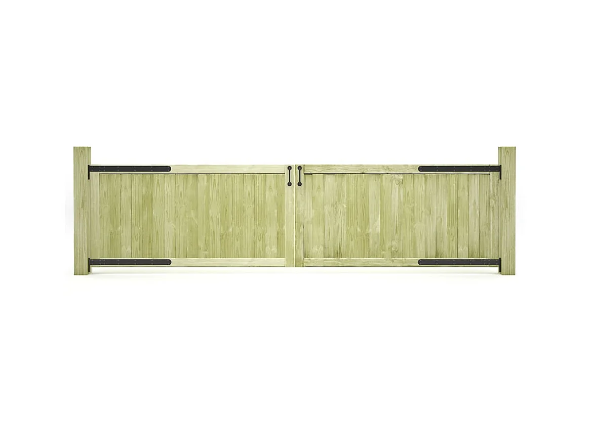 Portillons de jardin 2 pcs Bois de pin imprégné 300x75