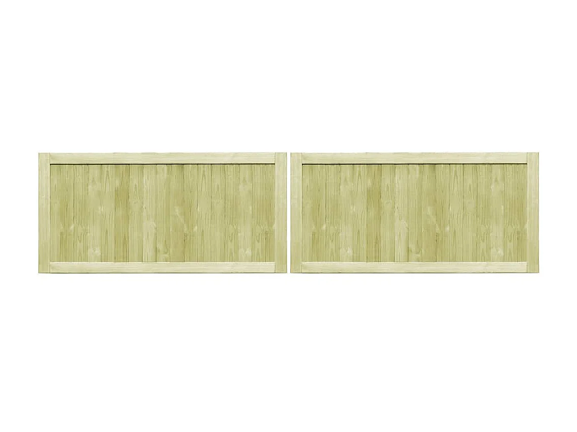 Portillons de jardin 2 pcs Bois de pin imprégné 300x75