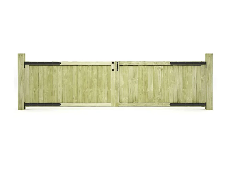 Portillons de jardin 2 pcs Bois de pin imprégné 300x75