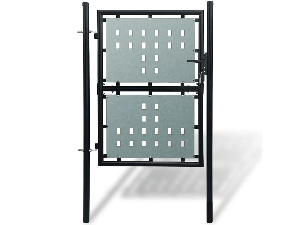 Puerta de valla de jardín negra 100x225 cm