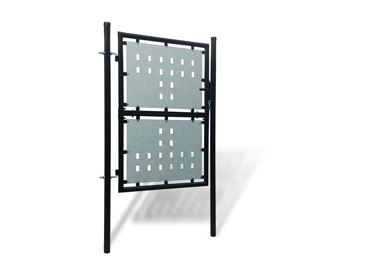 Puerta de valla de jardín negra 100x225 cm