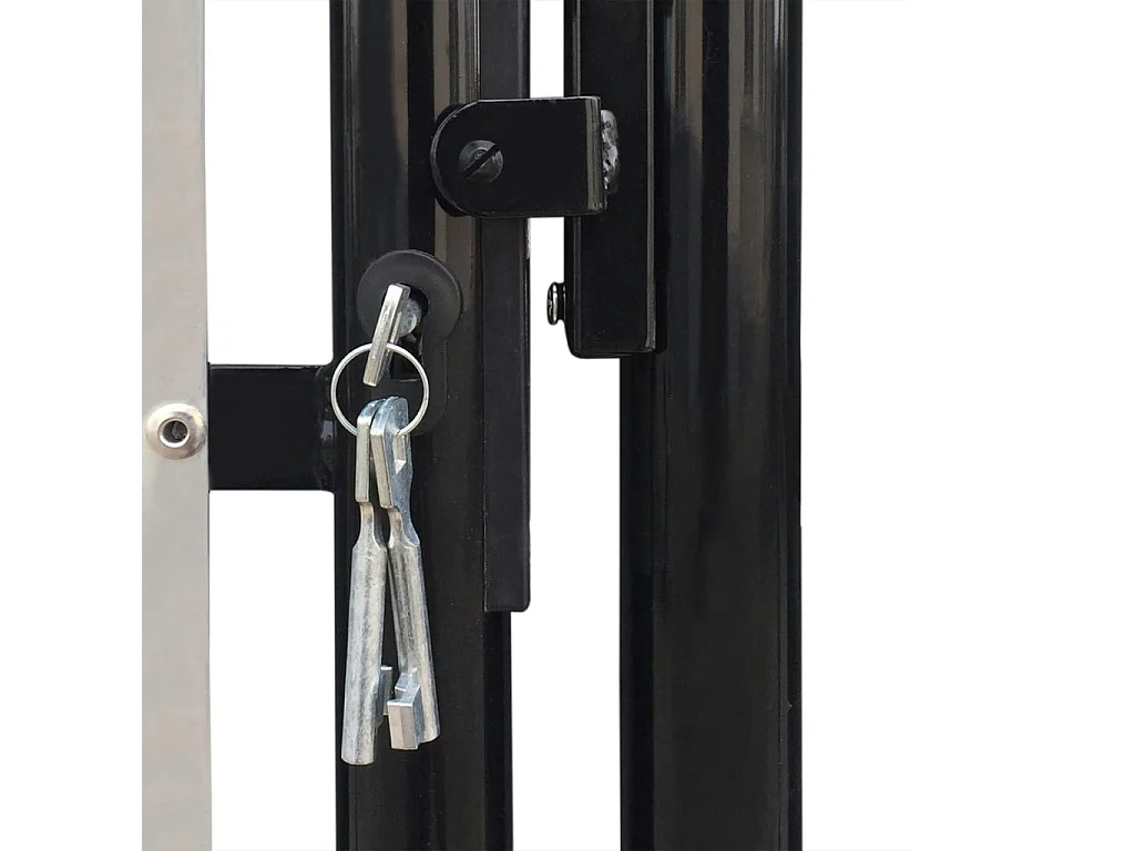 Portail simple de clôture Noir 300x250