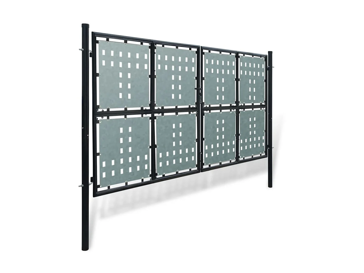 Portail simple de clôture Noir 300x250