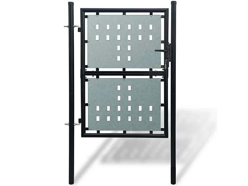 Portail simple de clôture Noir 100x250