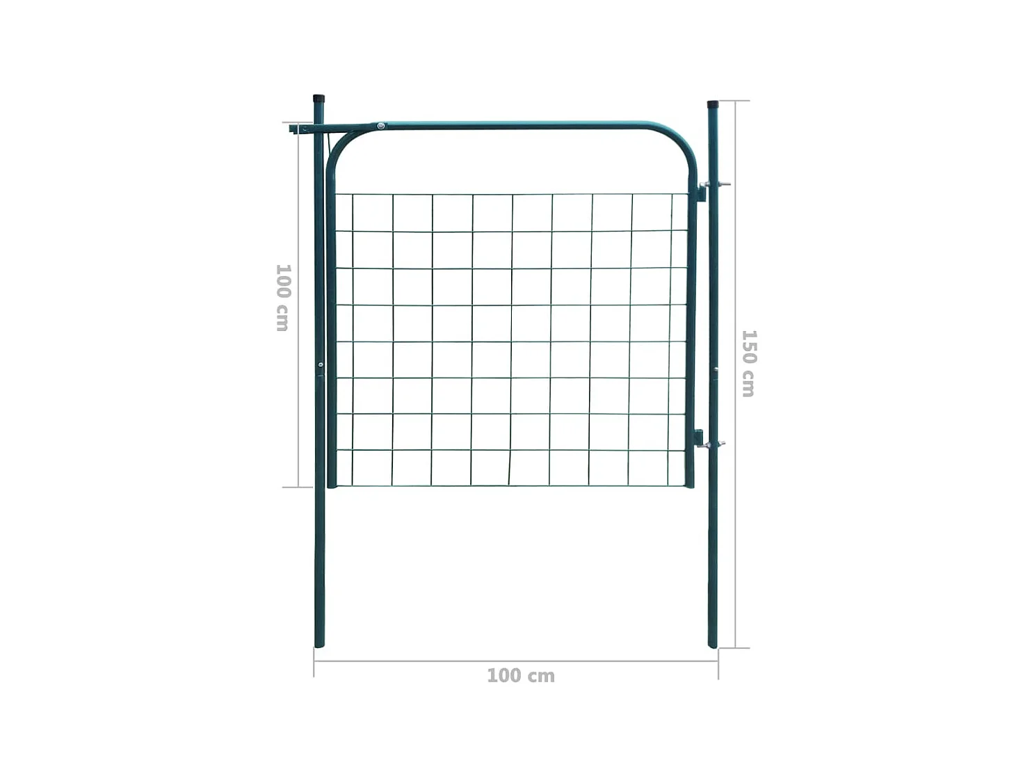Portail de clôture de jardin 100x100 Vert