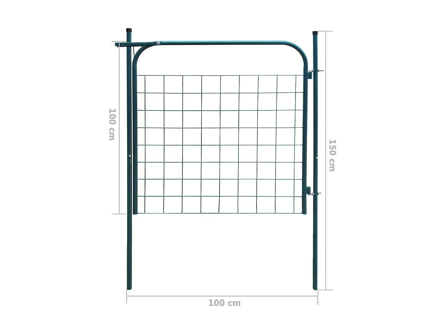 Portail de clôture de jardin 100x100 Vert