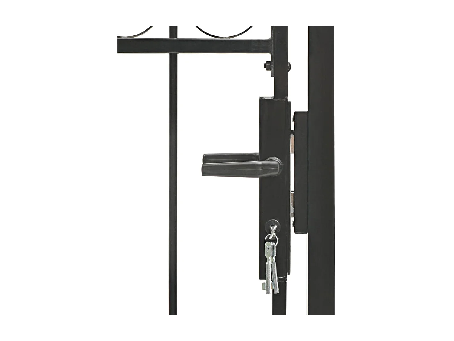 Portail de jardin avec dessus arqué Acier 100x175 Noir