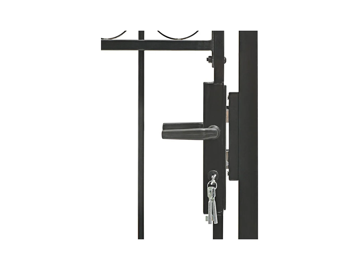 Portail de jardin avec dessus arqué Acier 100x175 Noir
