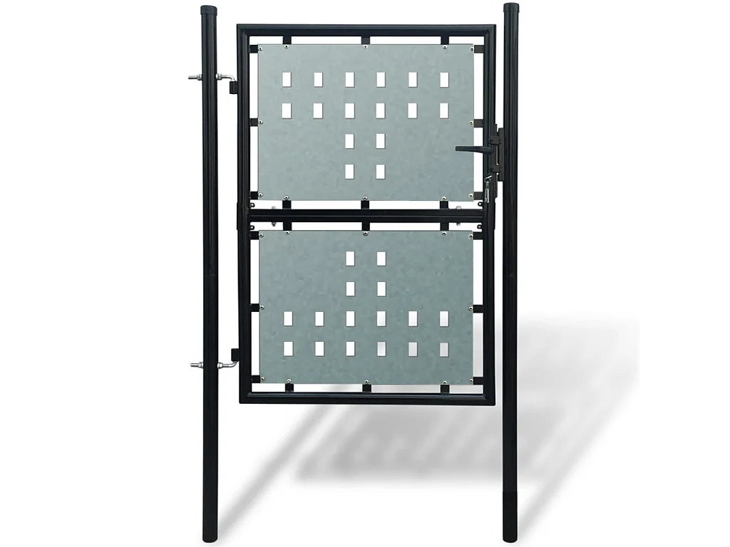 Portail simple de clôture Noir 100x200