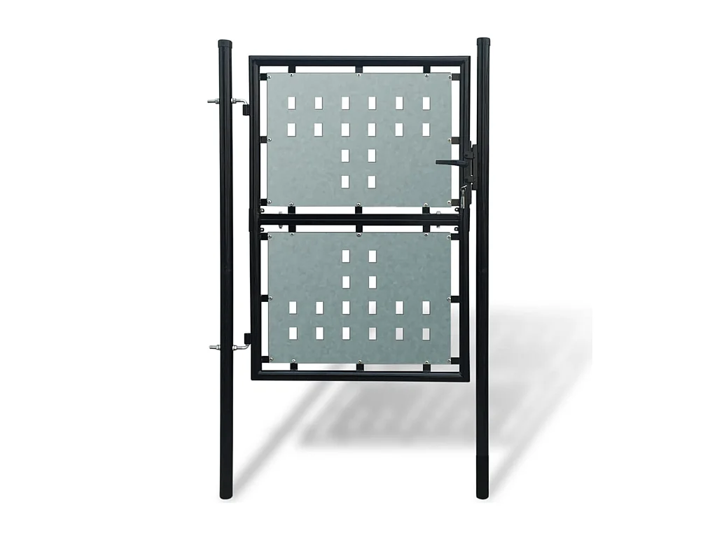 Poort enkel 100x200 cm zwart