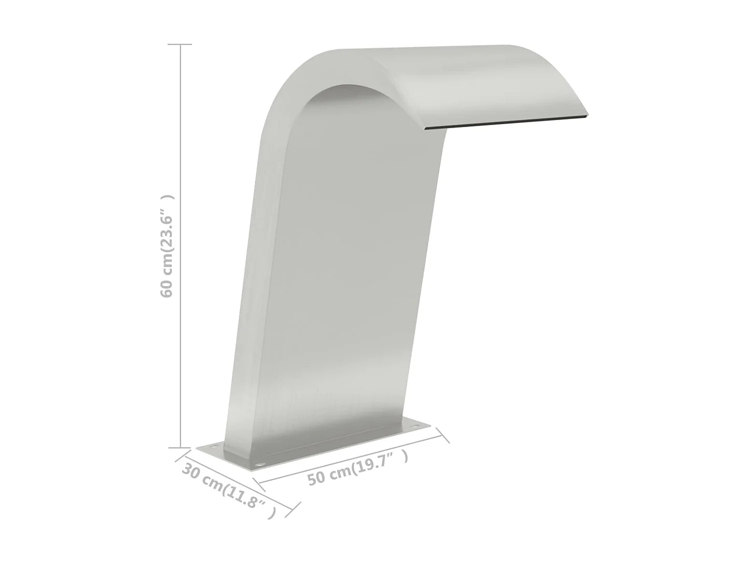 Fontaine de piscine 50x30x60 Acier inoxydable