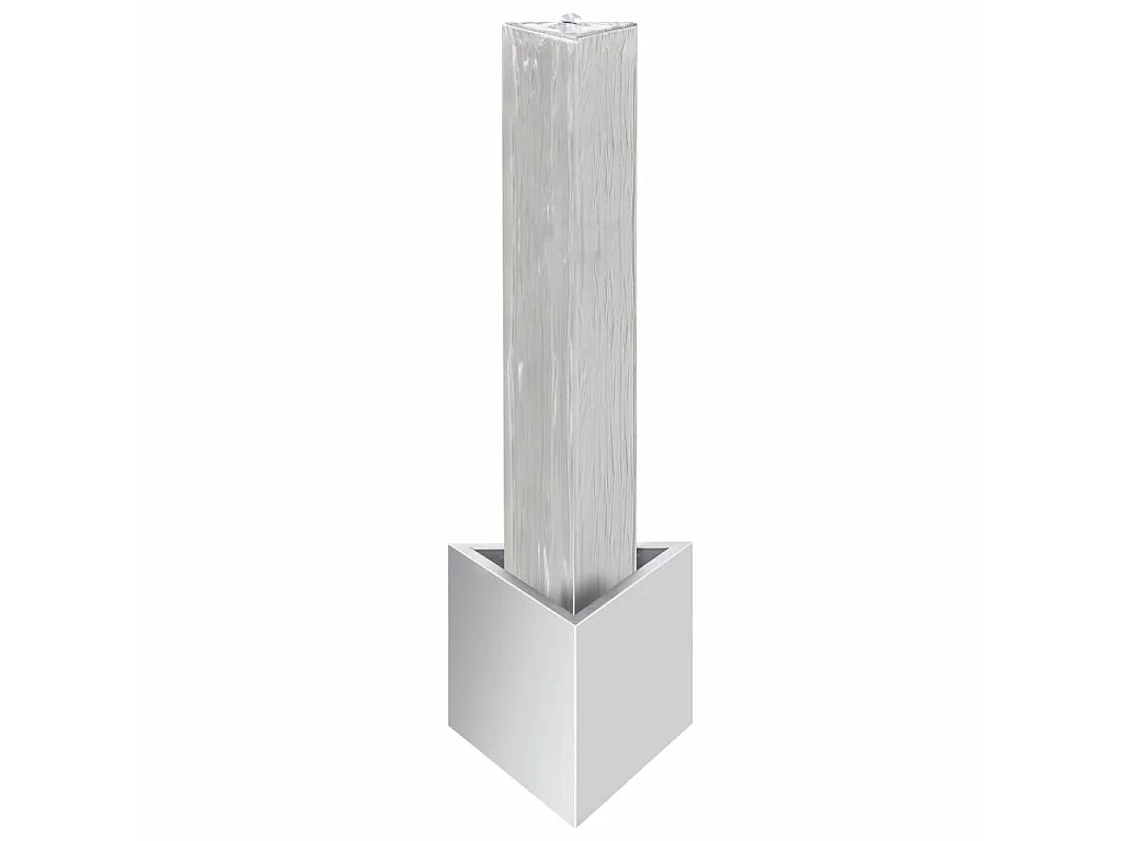Fontaine de jardin Argenté 37,7x32,6x110 Acier inoxydable