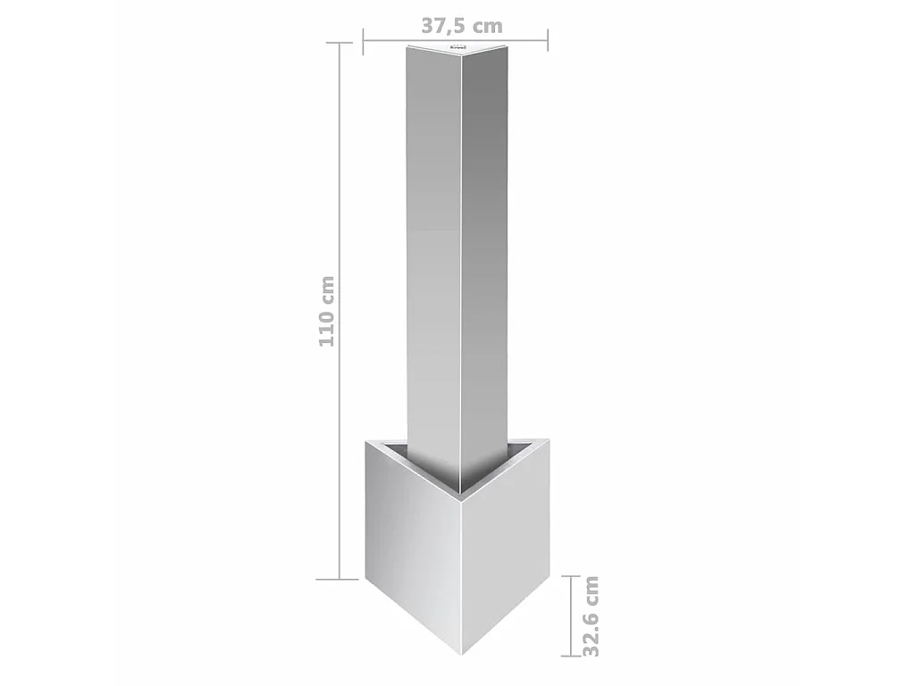 Fontaine de jardin Argenté 37,7x32,6x110 Acier inoxydable