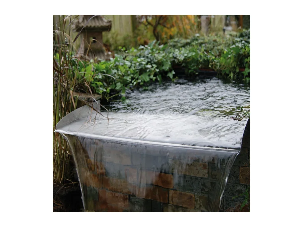 Ubbink Lame de cascade Brisbane 60cm Inox pour étang de jardin