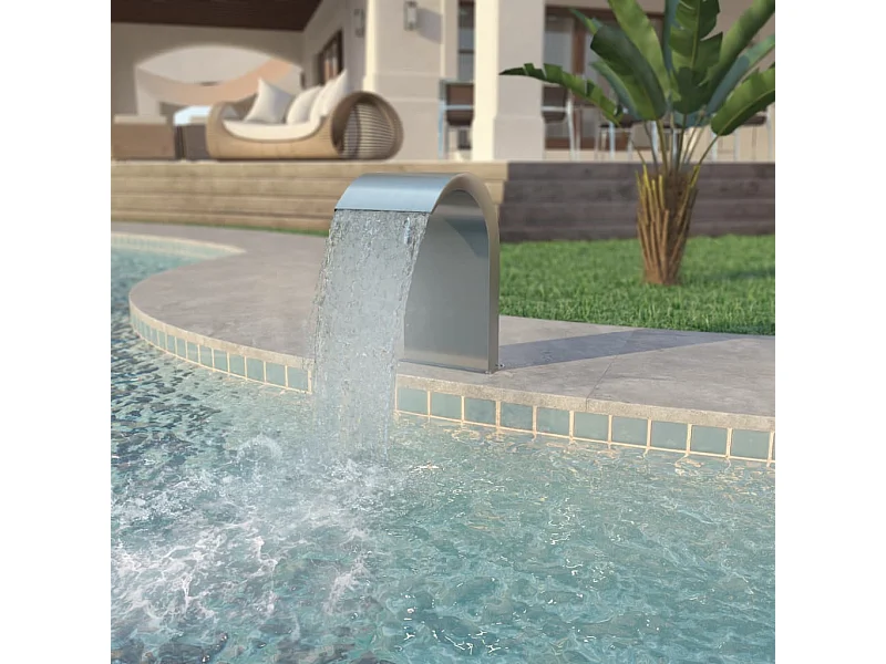 Fontaine d'étang Acier inoxydable 45 x 30x65 Argenté