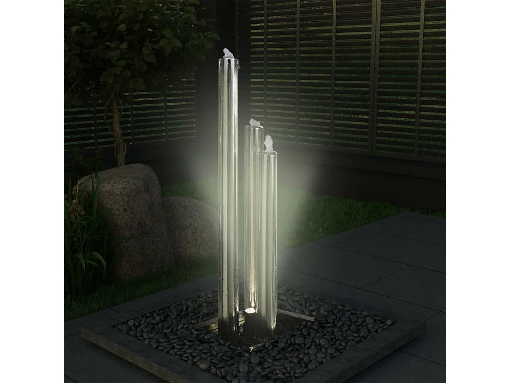 Fontaine de jardin Argenté 48x34x123 Acier inoxydable