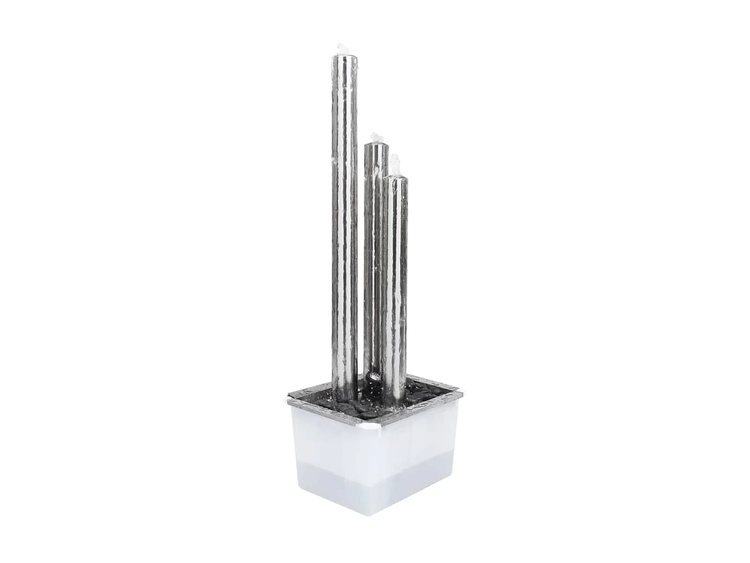 Fontaine de jardin Argenté 48x34x123 Acier inoxydable